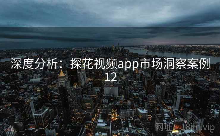 深度分析:探花视频app市场洞察案例12 深度分析:探花视频app市场洞察案例12