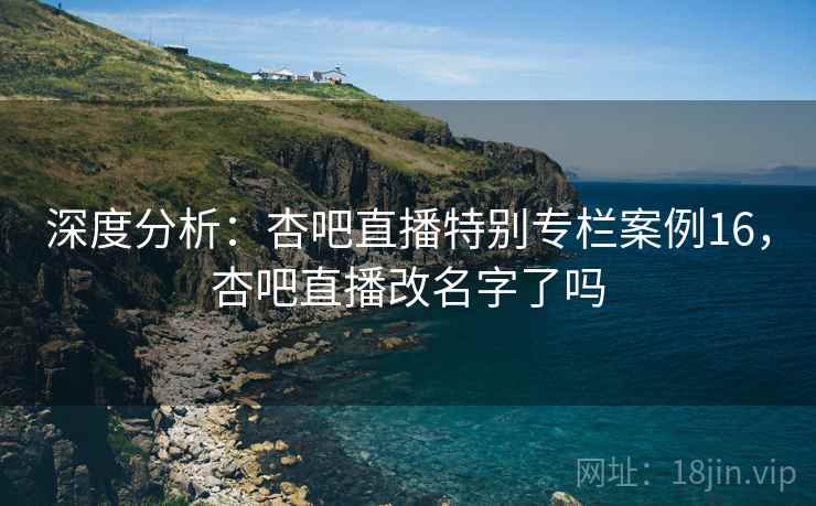 深度分析:杏吧直播特别专栏案例16,杏吧直播改名字了吗 深度分析:杏吧直播特别专栏案例16,杏吧直播改名字了吗